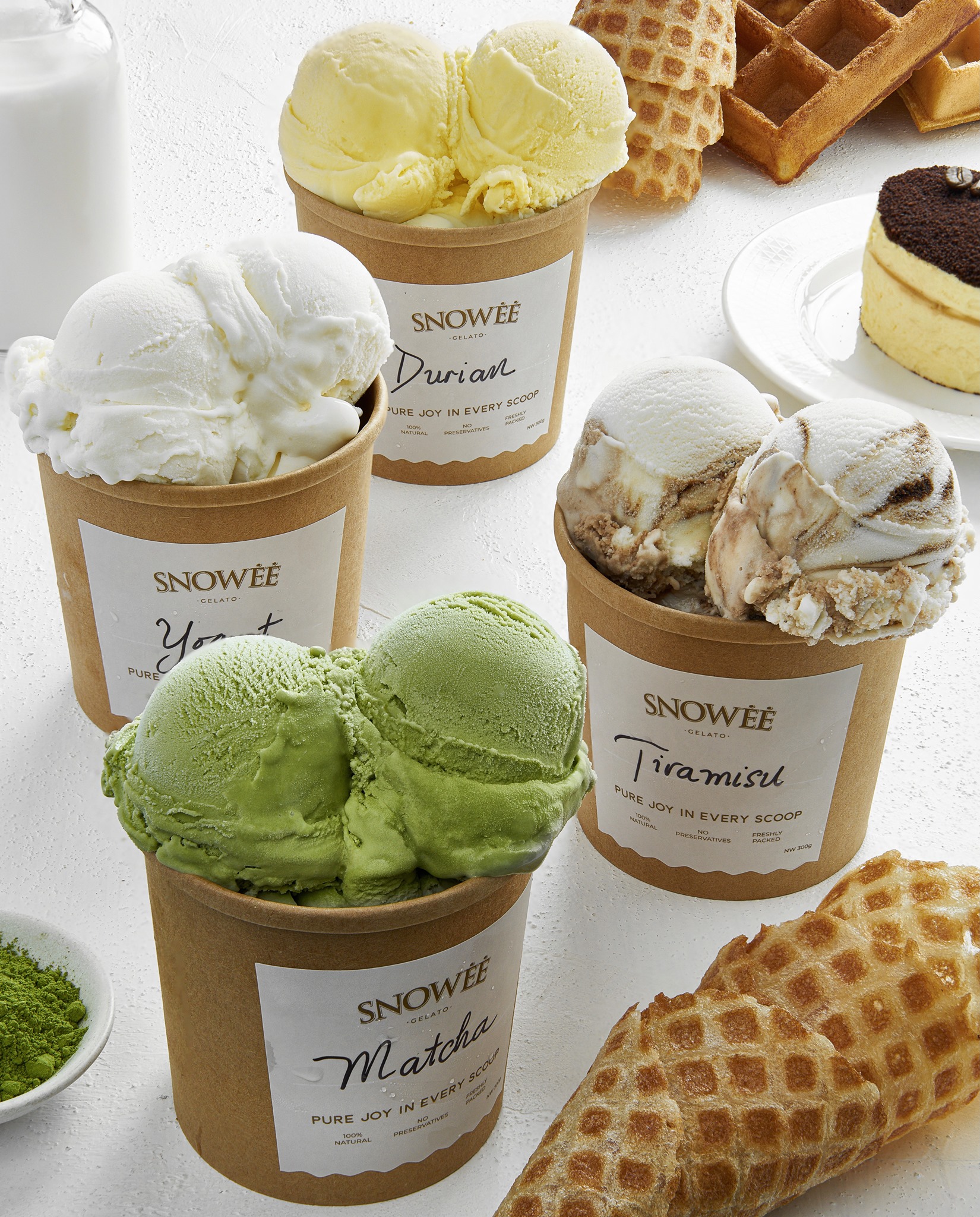 Mẫu ly giấy đựng kem của Snowee Gelato